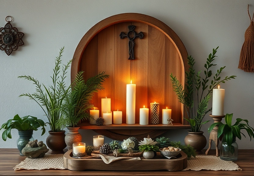 Representação visual: Como montar um altar ancestral em casa