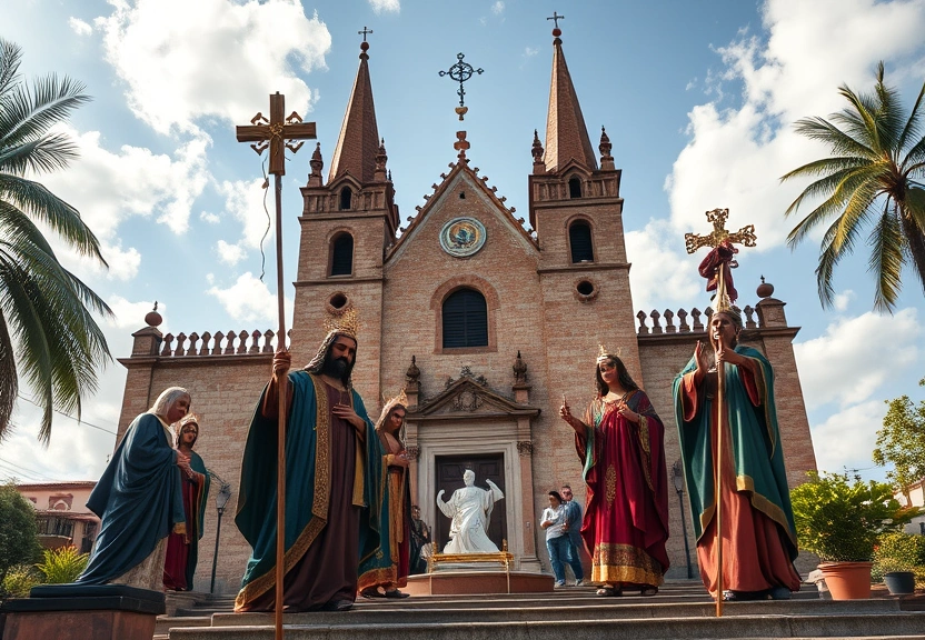 Representação visual: O sincretismo entre Orixás e santos católicos
