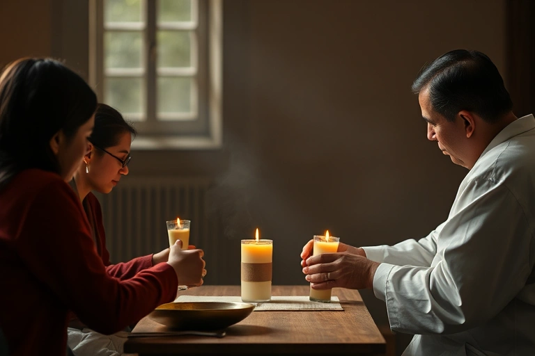 Conceitos visuais relacionados a A importância da fé e da intenção nos rituais