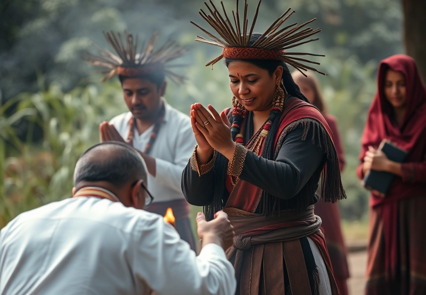 Representação visual: Ritual de reconexão ancestral para iniciar novos ciclos.