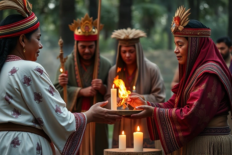 Conceitos visuais relacionados a Ritual de reconexão ancestral para iniciar novos ciclos.